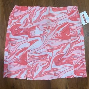 Love on a Hanger Pink and White Print skirt